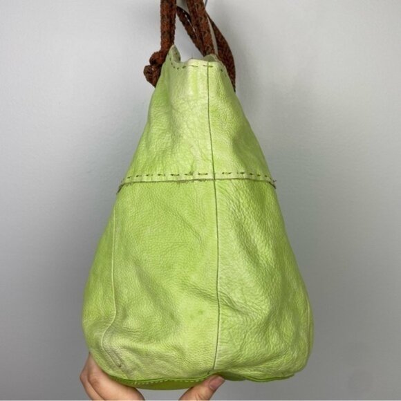 The Sak Pastel‎ Green Leather Bucket Bag - Picture 3 of 16